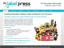 Tablet Screenshot of labelpressaustralia.com.au